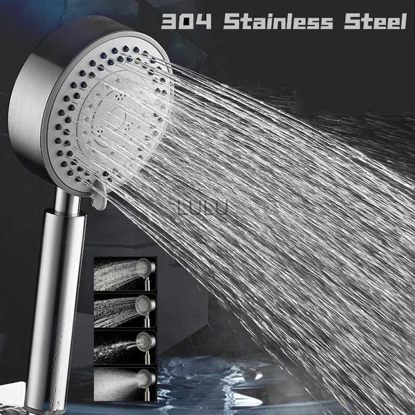 Pommeau de douche en acier inoxydable, 5 Modes, résistant aux chutes, mural, haute pression, pour salle de bain, économie d'eau, douche à pluie HKD230825 HKD230825