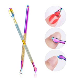 Roestvrij staal Acrylnagels Kit Nagel Cuticle schaar Pushers Dead Skin Remover Nail Art Manicure Tools