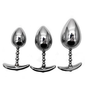 Rvs Anale Kralen Butt Plug Stimuleren Massage Crystal Trainer G-Spot SM Volwassen Erotische Speeltjes voor Vrouwen / Man