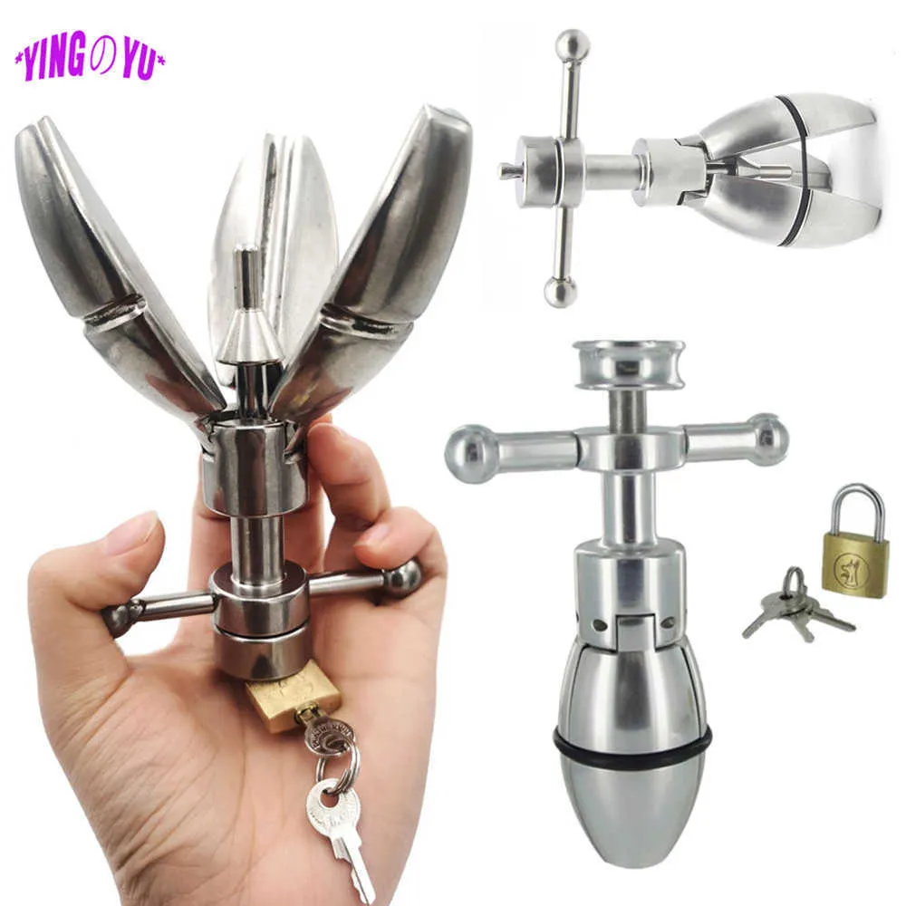 Dilatador Anal De Acero Inoxidable Dispositivo De Castidad En Expansión Butt Plug Lock Anus Juguetes Sexuales Anales Para Mujeres, Hombres, Parejas, Suministro Para Adultos 210616 Por Shen8416, 28,38 € DHgate foto