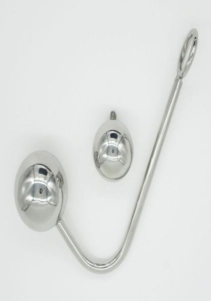 Gancho Anal de acero inoxidable, tapón Anal de Metal, dilatador Anal con bolas dobles, masajeador de próstata, Juguetes sexuales anales para hombres y mujeres 2268769