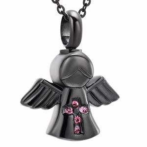 Angle en acier inoxydable Forme commémorative Urn Collier Pet Affiche des cendres humaines Collier Collier Crémation de médaillard Crémation pour femmes Enfants 2892