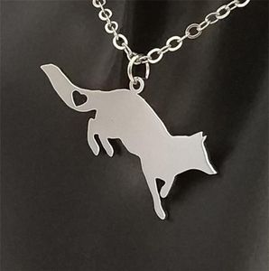 Collier pendentif Animal en acier inoxydable, collier d'amour doré, bijoux pour hommes et femmes, cadeau de saint-valentin 269m5373337