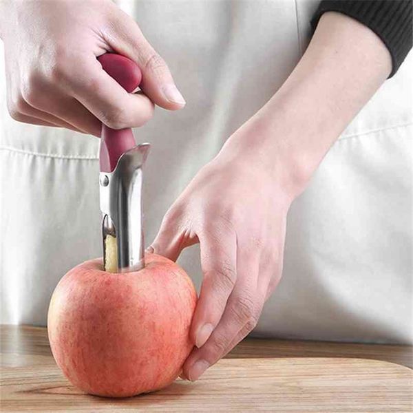 Acier inoxydable pomme core polyvalent corvés extracteur outils de cuisine accessoires 210423