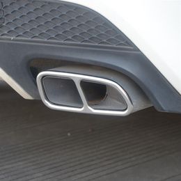 Rvs Automobiles Staart Keel Frame Decoratie 2 stuks Voor Mercedes Benz CLA C117 2013-16 Uitlaatpijp Gemodificeerde decals214Q