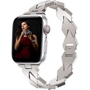 Roestvrij Stalen Band Voor Apple Watch 7 8 45mm 41mm Diamond Link Armband IWatch Ultra 49mm Band accessoires