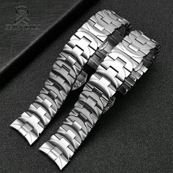 Bracelet en acier inoxydable pour hommes, 24mm, haut noir, pour PAM 111, boucle papillon en acier inoxydable, 212u