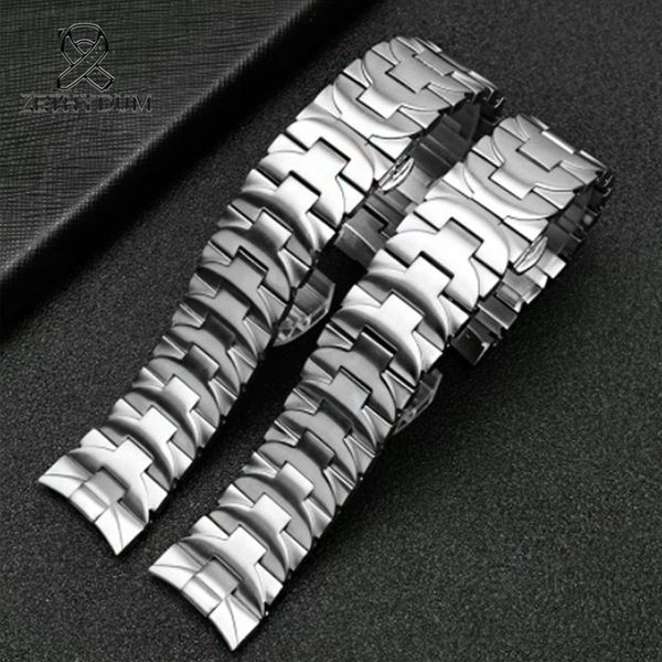 Bracelet en acier inoxydable pour hommes, 24mm, haut noir, pour PAM 111, boucle papillon en acier inoxydable, 276C