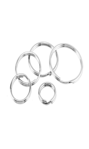 Porte-clés de base en acier inoxydable, diamètre 10mm, 12mm, 15mm, 18mm, anneau fendu en acier inoxydable, 20mm entier, 10 pièces4495682