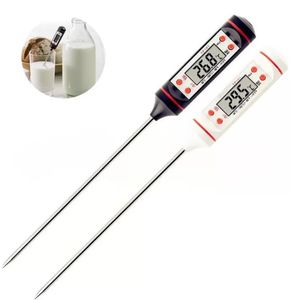 Stainless Steel BBQ Meat Thermometer Kitchen Digital Cooking Food Probe Hangable Electronic Barbecue Household Temperature Detector Tools