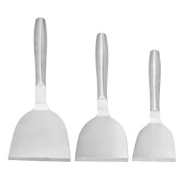 Roestvrijstalen biefstuk Friture Shovel Barbecue Pizza Spatulas Kookgereedschap Burger Turner Comfortabele handgreep W0022