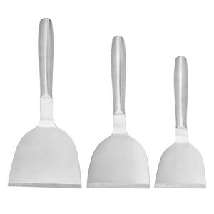 Roestvrijstalen beef van de beef van de biefstal schep barbecue pizza spatulas kookgereedschap hamburger turner comfortabele handgreep hw0022