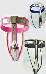 Cinturones de acero inoxidable Pantalones tipo Y Dispositivo femenino Juegos para adultos Bondage Juguetes sexuales para mujer 3 colores Elija G7-5-511533266