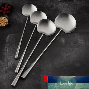 Acier inoxydable grand manche long spatule cuillère scoop restaurant cantine chef grand pot pelle cuisine ustensile ensemble bambou