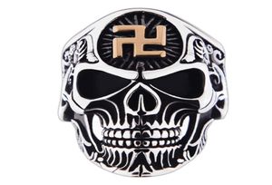 Ring Big Skull en acier inoxydable pour hommes bijoux anneaux de style vintage de haute qualité pour 69440431413280