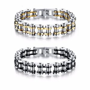 Bracelet de motard en acier inoxydable Bracelet pour hommes liens de style moto bracelets fashion punk bracelets bijoux 240417