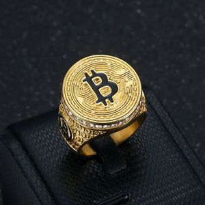 Roestvrij staal - Bitcoin - Hip Hop Fashion Ring 240430