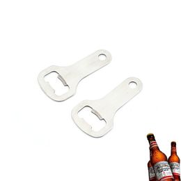 Roestvrijstalen fles opener kurkentrekker draagbare creatieve vorm metalen platte opener handvat kurkentrekker flesopener keuken benodigdheden DHL gratis