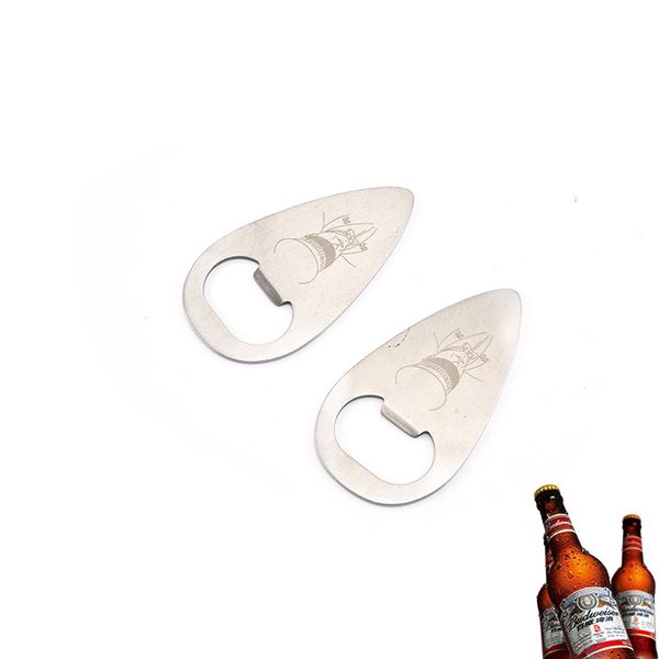Ouvre-bouteille en acier inoxydable, tire-bouchon Portable spécial en forme de goutte de dessin animé, poignée plate, tire-bouchon, ouvre-bouteille de bière, fournitures de cuisine