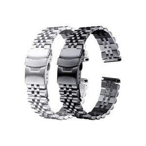 Bracelet en acier inoxydable, 18mm, 19mm, 20mm, 21mm, 22mm, 24mm, 26mm, pour femmes et hommes, argent, métal massif, Bracelet de montre, accessoire 248r