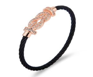 Roestvrijstalen armband schroef schroef manchet armbanden spek kabel twist armbanden armbanden hoeven polsband bijoux sieraden y12187363599