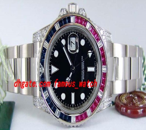 Bracelet en acier inoxydable II SAPPHIRE NOIR SAPPHIRE RUBY DIAMOND CEINDE 116759 Watch Ches 40 mm Automatique mécanique MEAT WRISTWATC8002848