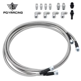 Stainless Steel Braided PTFE Transmission Fluid Cooler Hose Line Kit For GM Chevy Transmission 4L80E TH350 TH400 4L60E 700R4 PQY-OFK09-SS