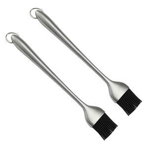 Cepillo de acero inoxidable HABLO HUEBLO HABLO DE ALIMENTACIÓN Mantequilla de la barbacoa de la barbacoa de la barbacoa del pan gourmet Silicona Silicona Piel suave Se puede limpiar para hornear para hornear Hogar de cocina de cocina