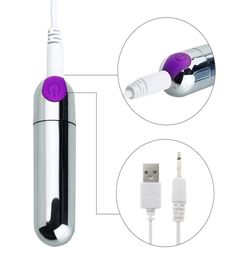 Roestvrijstalen kogelvormige dildo-vibrator 10-speed waterdichte G-spot Clitoris-stimulator Min Massager Sex-vibrator Body Massager5562814