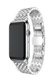 Bandle de boucle papillon en acier inoxydable pour la montre Apple Watch 38 mm 40 mm 42 mm 44 mm pour la série Apple Iwatch 4 3 2 1 Bracelet de sangle3014165
