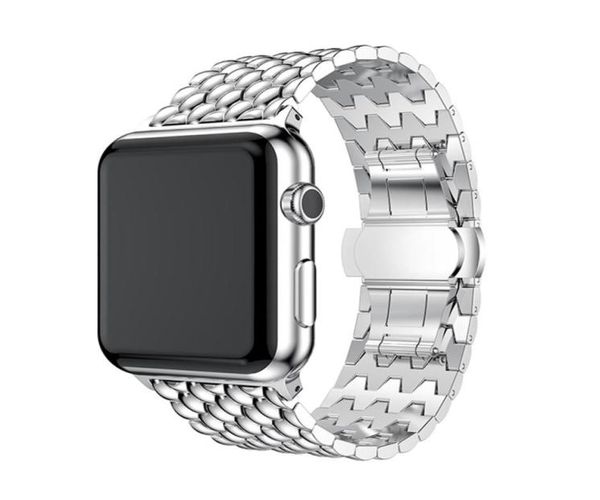 Bandle de boucle papillon en acier inoxydable pour Apple Watch 38 mm 40 mm 42 mm 44 mm Band de montre pour Apple Iwatch Series 4 3 2 1 Bracelet de sangle5155868