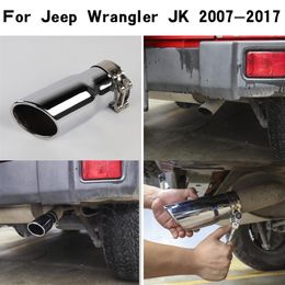 Rvs Auto Uitlaat Uitlaatdemper Tip Voor Jeep Wrangler JK 2007-2017 Auto Exterieur Accessories2313