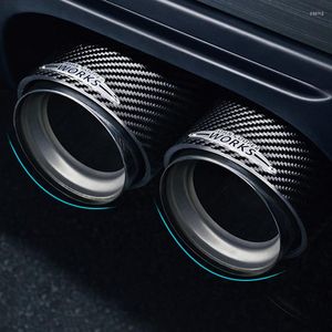 Tuyaux d'échappement de Tube d'échappement de Fiber de carbone d'acier inoxydable pour des accessoires extérieurs de voiture de série de MINI Cooper F et R