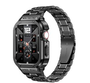 Boîtier en acier inoxydable + bracelet pour Apple Watch Series 8 7 6 5 4 40 mm 44 mm 41 mm 45 mm Kit de modification de boîtier en métal pour iWatch Ultra 49 mm Mod Kit