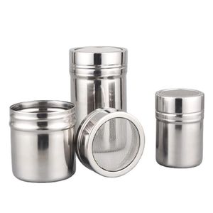 Roestvrij staal Chocolade Sugar Shaker Koffie Dusters Poeder Kaneel Afstoffen Tank Keuken Filter Koken Tool LX3192