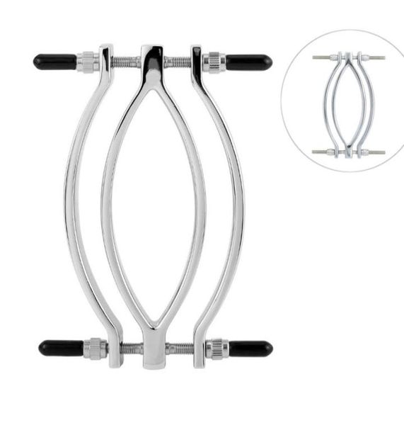 Acier inoxydable Clitoris Clamp Vagin Vaginal Metal Labia Clamps BDSM Bondage Sex Toys Stimulator clitoral ouvert Pussy Games Adult Y8517432