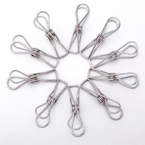 Stainless Steel Clothes Clips Socks Photos Hang Rack Parts Portable Clothing Clips Stainless Steel Pegs Free Shipping