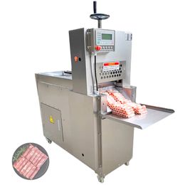 Máquina de rollo de cordero de doble corte Cnc de acero inoxidable, cortadora de carne de rollo de carne de cordero, cortadora de carne congelada