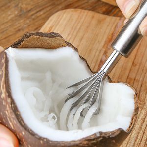 Roestvrijstalen kokosnoot scheerschoenen keukengadgets fruitgereedschap hangende zeevruchten accessoires multifunctioneel vis schone schalen gereedschap
