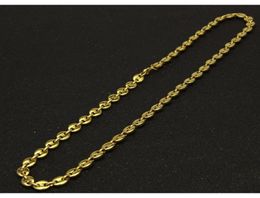 Roestvrijstalen koffieboon ketting goud zilveren kleur vergulde ketting en armbanden sieraden set straatstijl 22quot wmtdny hele208606960