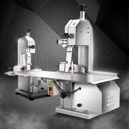 Machine commerciale de découpe de viande de bœuf et de porc en acier inoxydable, scie à os, 220V 110V