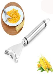 En acier inoxydable maïs strip-teaseuse outils de légumes à épileur de torchage épileur de cuisine gadget gadget couteau trancheur manche ergonomique kdjk21043307355