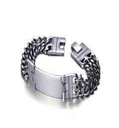 Bracelet ID de chaîne de trottoir en acier inoxydable pour hommes et femmes 02489065