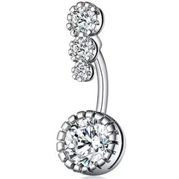 Roestvrij staal diamant buik knop ringen allergie zirkoon navel ring sexy vrouwen lichaam sieraden