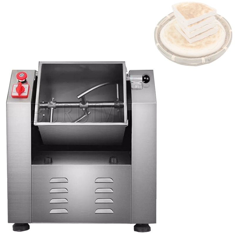 Machine de pétrissage automatique de mélangeur de farine de pâte d'acier inoxydable Machine de pétrissage électrique horizontale de 1500W
