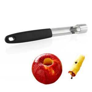 Acero inoxidable Easy Twist Core Seed Remover Fruit Apple Corer Pitter Seeder Herramienta de cocina Color negro envío gratis