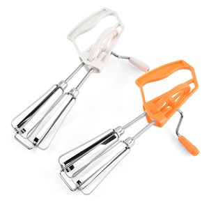 Roestvrijstalen eihulpmiddelen Handmatige handheld Whisk Egg Beatter Rotary Mixer Keuken Blender Koken Tool KDJK2203