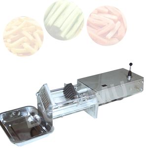 Cortador eléctrico de acero inoxidable para patatas fritas, máquina cortadora de barras, cortador de patatas, cortador de zanahorias, máquina cortadora de tiras de pepino