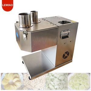 Cortadora eléctrica de acero inoxidable para frutas y verduras, máquina automática de rodajas de patatas, manzana, limón y pepino, 1,5-6mm