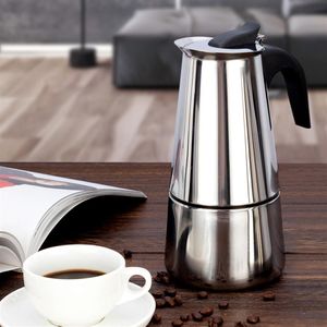 Roestvrijstalen espresso -kachel top koffiezetapparaat Italiaanse percolator pot melkschuim voor koffiezetapparaat voor keuken voor Home280T